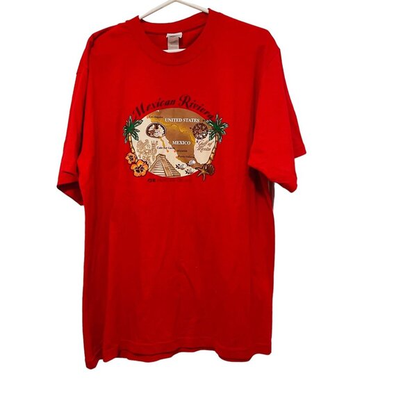 Princess Cruises Womens T Shirt Mexican Riviera Red Cruise Souvenir Size XL - Picture 3 of 6